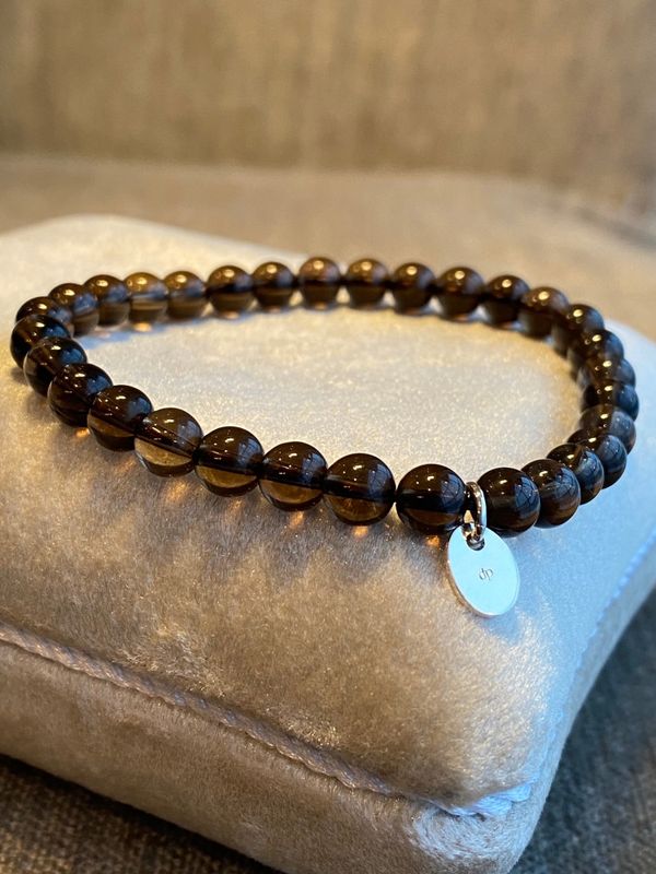Røkkvartskuler armbånd